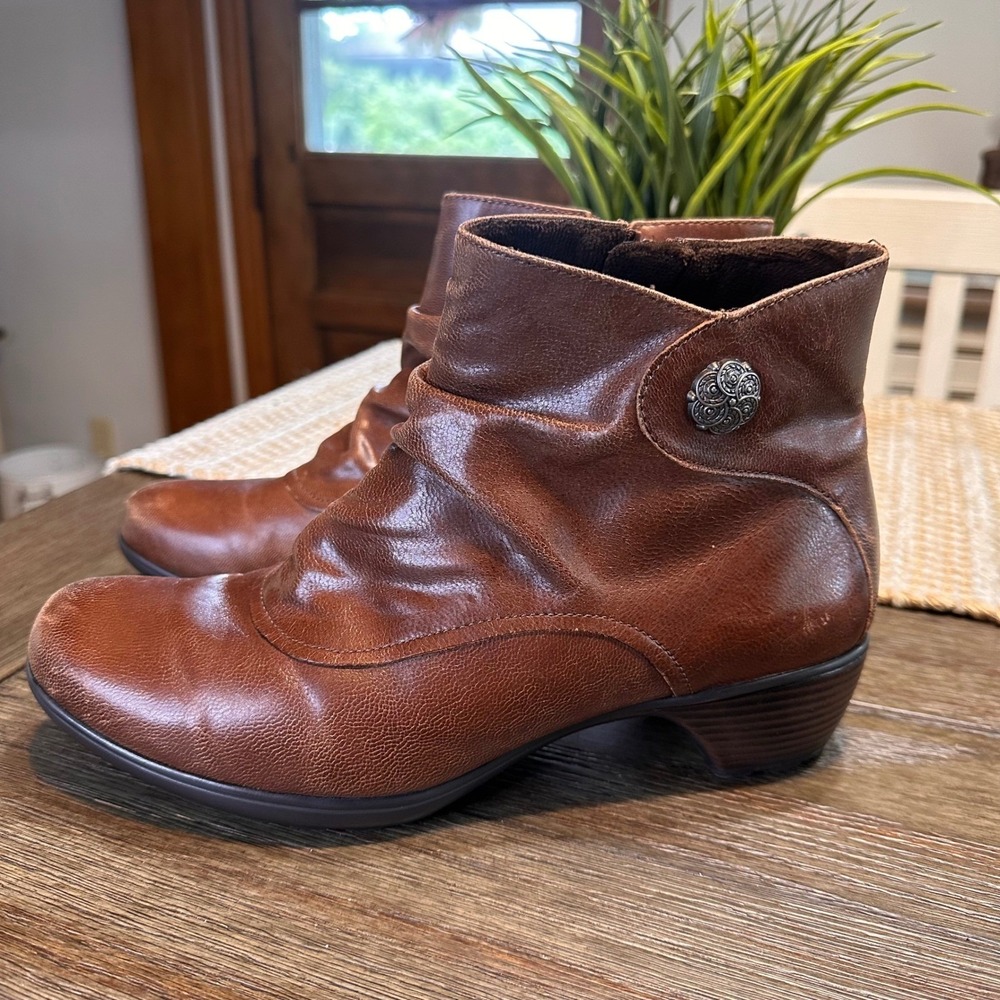 Romika Made in Germany Distressed Leather Ankle Boots Comfort Size 41/ US 10